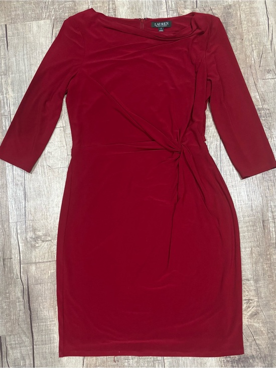 Ralph Lauren Dresses & Skirts - Ralph Lauren Cherry Red Long Sleeve Sheath Dress